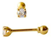 Piercing Tragus Zirconia Em Ouro 18k Piercing Tragus Zirconia Em Ouro 18k