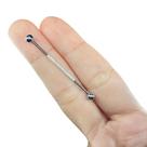 Piercing Transversal com Zircônia Aço Cirúrgico