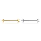 Piercing Transversal Rosca Externa Aço Cirúrgico Ouro PVD Cor:Dourado