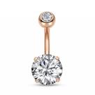 Piercing umbigo com pedra zircônia