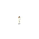 Piercing Umbigo Ouro 18K Ponto de Luz Quadrado 4 milímetros K075 26413