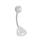 Piercing Umbigo zircônia Cravejado Em Prata 925 Legítima