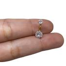 Piercing Umbigoou Íntimo Genital 2 Pedras Aço Cirúrgico Zircônia Piercing Umbigoou Íntimo Genital 2 Pedras Aço Cirúrgico Zircônia