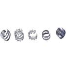 Piercings Brincos Kit 5 Pressão Orelha Argola Banhado