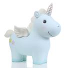 Piggy Bank Blue Unicórnio para Resina Infantil 18x19x19cm