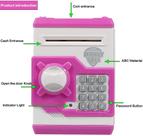 Piggy Bank Eletrônico Mini ATM para crianças brinquedo bebê, moeda segura