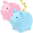 Piggy Bank GADIEDIE, 2 peças de plástico inquebrável para crianças de 1 a 8 anos