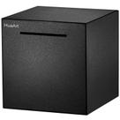 Piggy Bank HuaArt, cofre em aço inoxidável para adultos, 20 cm, preto