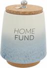 Piggy Bank Pavilion Home Fund Ceramic 16,5 cm com base de cortiça azul