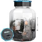 Piggy Bank Vcertcpl G-Large, contagem de moedas digitais, 2,4 L, cinza