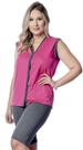 Pijama Aberto Verão Malha PV Pijama Bermuda Blusa Botão - Rosa