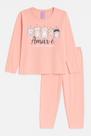 Pijama Algodão Juvenil de Inverno Feminino Gatinho