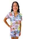 Pijama Americano Criança Personagens Festa Do Pijama 6 Ao 14 Anos