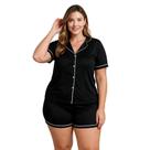Pijama Americano Curto Gola Botão PLUS SIZE 50 52 54 56 -c11 BRENDA PLUS