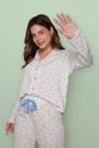 Pijama Americano Longo Algodão Smal Corações Pijama Americano Longo Algodão Smal Corações