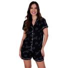 Pijama Americano Manga Curta com Gola e Short Estampado Anastácia- c11 ANASTÁCIA