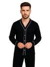 Pijama Americano Masculino Adulto Inverno Calça Manga Longa Pós Cirúrgico- c5 JANAINA