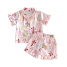 Pijama Ayalinggo Toddler Easter Silk Satin Bunny Egg 8-9Y