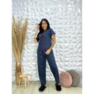 Pijama Baby Doll Amamentacao Americano Longo Inverno Cirurgico botoes Malha meia manga calca Aberto