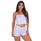 Pijama Baby Doll em Malha Canelada Pijama Baby Doll em Malha Canelada