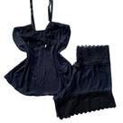 Pijama Babydoll Feminino Com Renda e Alça Regulável