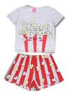 Pijama Bebê Menina Algodão Estampa Pipoca Kamylus 10355
