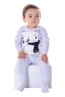 Pijama Bebê Menino Blusa Manga Longa e Calça Urso