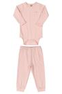 Pijama Body e Calça Malha Energy Thermo Rosa Claro Up Baby