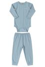 Pijama Body manga longa e Calça em malha - Tam P: 0-03M / M: 6-9M / G: 9-12M - UP BABY