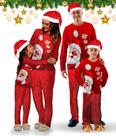Pijama Calça e Blusa Unissex tema Natal Papai Noel