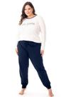 Pijama Calça Manga Longa 100% Algodão Zee Rucci Plus Size