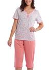 Pijama Capri Desire 1045 Feminino Estampa Floral Poliviscose T. P/XG Pijama Capri Desire 1045 Feminino Estampa Floral Poliviscose T. P/XG
