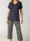 Pijama Capri Inspirate 130370 Feminino Rongeant Estampado Viscose T. M/GG