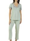 Pijama Capri Inspirate 130450 Feminino Renda e Viscose T. P/GG Pijama Capri Inspirate 130450 Feminino Renda e Viscose T. P/GG
