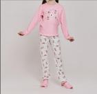 Pijama Cia Do Corpo 5721 Suedy Friends Juvenil