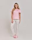 Pijama Cia Do Corpo 5736 1/2 Manga Suedy Floral