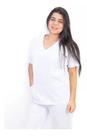 Pijama Cirúrgico Branco Não Amassa Seca Rápido Masc Feminino