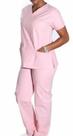 Pijama Cirúrgico Rosa Bebê Não Amassa Seca Rápido Masc Femin