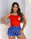 pijama cropped e shortinho