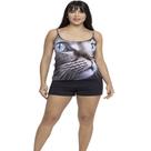 Pijama Curto com Alças Cat Tamanho P Liganete