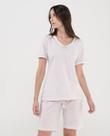 Pijama Curto Feminino Decote V Animal Print Bege Lohe