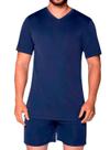 Pijama Curto Lupo 28096-001 Masculino Gola V Poliamida T. P/GG