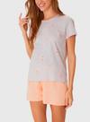 Pijama Curto Malwee 1000130666 Feminino Estampado Malha Algodão T. P/XGG
