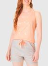 Pijama Curto Malwee 1000130669 Feminino Regata Estampado Malha Algodão T. P/GG