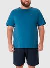 Pijama Curto Malwee 1000130765 Masculino Plus Size Gola Redonda Malha Algodão T. G1/G4