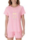 Pijama Curto Malwee 1000133037 Feminino Estampado Malha Algodão T. P/XGG