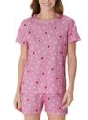 Pijama Curto Malwee 1000133159 Feminino Estampado Malha Algodão T. P/GG