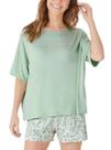Pijama Curto Malwee 1000133174 Feminino Estampa Puff Viscose Stretch T. P/XGG
