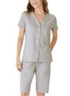 Pijama Curto Malwee 1000133192 Feminino Com Botões Malha Algodão T. P/XGG