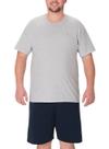 Pijama Curto Malwee 1000133239 Masculino Plus Size Gola Redonda Malha Algodão T. G1/G3